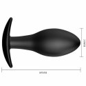 Pretty Love Korek anatomiczny silikonowy kotwica 8,5 cm czarny