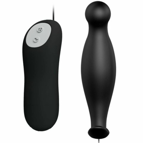 Pretty Love Plug Wibracyjny 12 Trybow Czarny Silikonowy Pilot