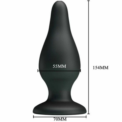 Pretty Love Silikonowa Wtyczka Anatomiczna 15,4 cm z Przyssawką Czarna