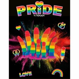 TOYJOY Pride Twink Plug Medium silikonowy 8,5 cm tęczowy