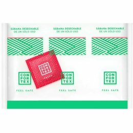 Confortex Zestaw Higieniczny: Prześcieradło 150x200 cm + Prezerwatywa Truskawkowa