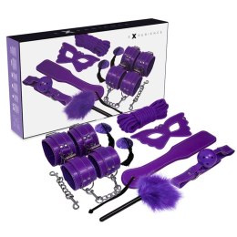 Experience Zestaw Bondage 8 elementow fioletowy - seria skora syntetyczna