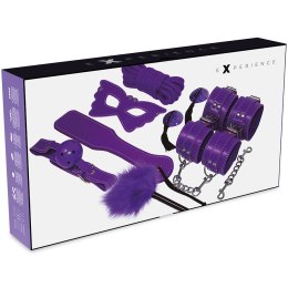 Experience Zestaw Bondage 8 elementow fioletowy - seria skora syntetyczna