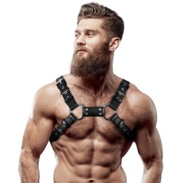 Fetish Submissive Attitude Bulldog - Uprząż męska z eko-skory, regulowana