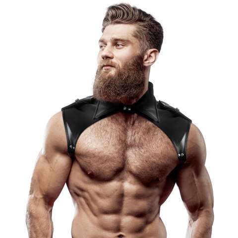 Fetish Submissive Attitude Uprząż Męska Regulowana z Eko-skory Czarna