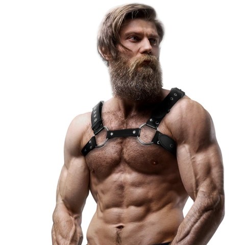 Fetish Submissive Attitude Uprząż Męska na Klatkę z Eko-skory One Size