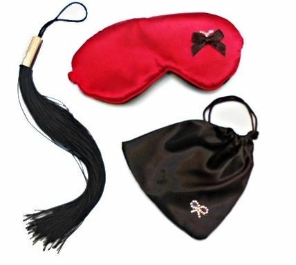 INEDIT Zestaw akcesoriow Dominatrix Whip z maską i woreczkiem