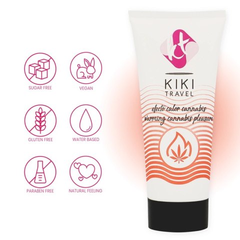 Kiki Travel Lubrykant Konopny Hot Effect 50ml - Wegański, Aloes, Bez Parabenow