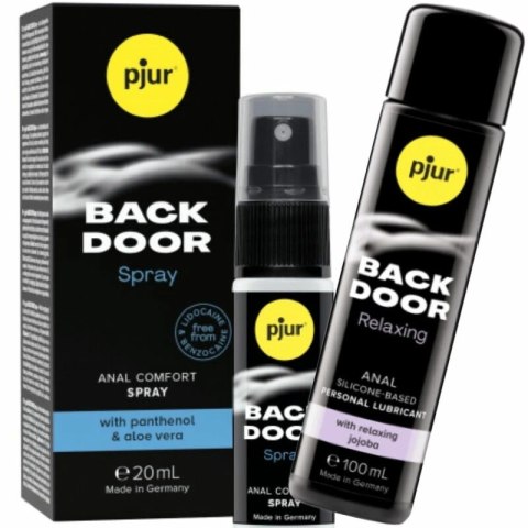 Pjur Back Door Zestaw Relaksujący - Lubrykant Silikonowy + Spray 2w1