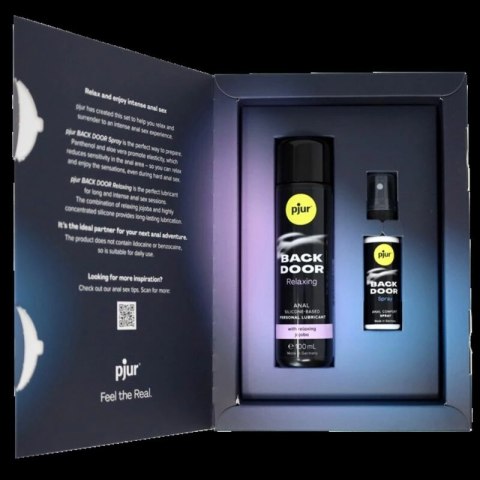 Pjur Back Door Zestaw Relaksujący - Lubrykant Silikonowy + Spray 2w1