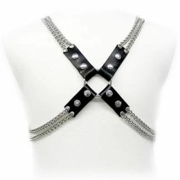 Svenjoyment Leather Body - Uprząż Skorzana z Łańcuszkami, Regulowana