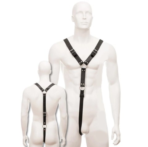 Svenjoyment Leather Body czarny - regulowana uprząż męska S-XL