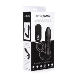 XR Brands 2 - silikonowy masażer prostaty z pilotem, czarny