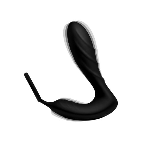 XR Brands 2 - silikonowy masażer prostaty z pilotem, czarny XR Brands 2 - silikonowy masażer prostaty z pilotem, czarny