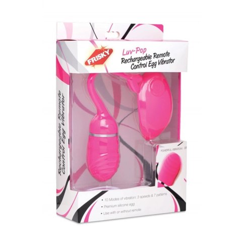 XR Brands Luv-Pop wibrujące jajko z pilotem, ładowane USB, silikon XR Brands Luv-Pop wibrujące jajko z pilotem, ładowane USB, silikon