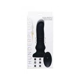 XR Brands Push & Vibe Plug silikonowy, wibracyjny, z funkcją pchania