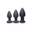 XR Brands Silicone LED Plug Large - Wibrujący korek z pilotem