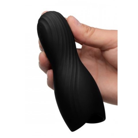 XR Brands silikonowy rękaw wibrujący do stymulacji głowki, ładowalny XR Brands silikonowy rękaw wibrujący do stymulacji głowki, ładowalny