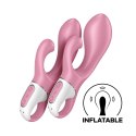 Satisfyer Balloon Rabbit - Wibrator z funkcją zwiększania objętości, rożowy