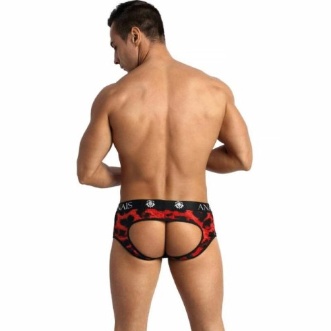 ANAIS MEN Savage Jock Bikini M czerwień, mikrofi bra, animal print