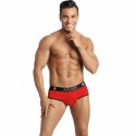 ANAIS MEN Soul Jock Bikini S czerwone mikrofibra z czarną lamowką