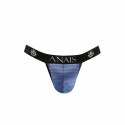 Anais Men Pasek Naval M - Stringi męskie czarny tiul granatowe paski
