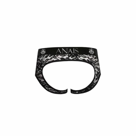 Anais Men Romance Jock Bikini M czarna koronka, kwiatowy wzor