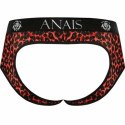 Anais Men Tribal Jock Bikini M - czerwona mikrofibra, nadruk zwierzęcy