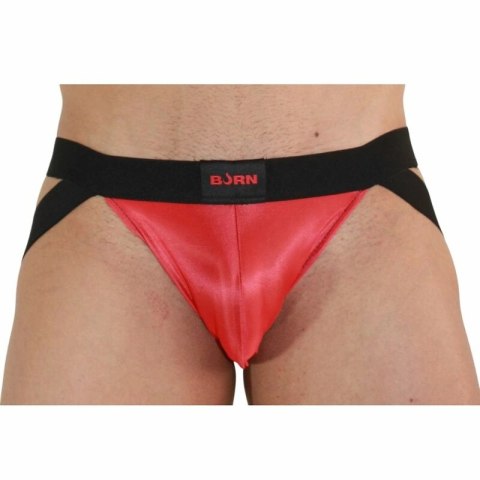 BURN 010 Jockstrap czerwony/czarny L - designerski pas biodrowy