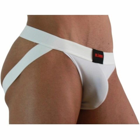 BURN Jock 007 Lycra Biały L - stylowy pas biodrowy z elastycznego materiału