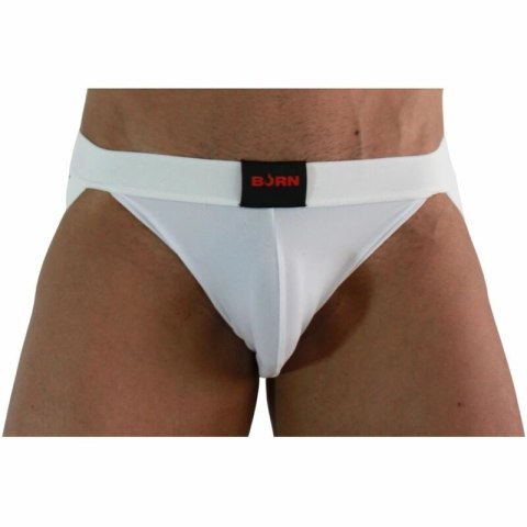 BURN Jock 007 Lycra Biały L - stylowy pas biodrowy z elastycznego materiału