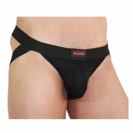 BURN Jock Strap 003 M Czarny Błyszczący - Komfort i Wyrazisty Styl