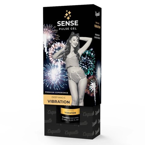 Coquette Chic Desire Pulse - żel intymny truskawkowy, 6 ml, efekt pulsacji