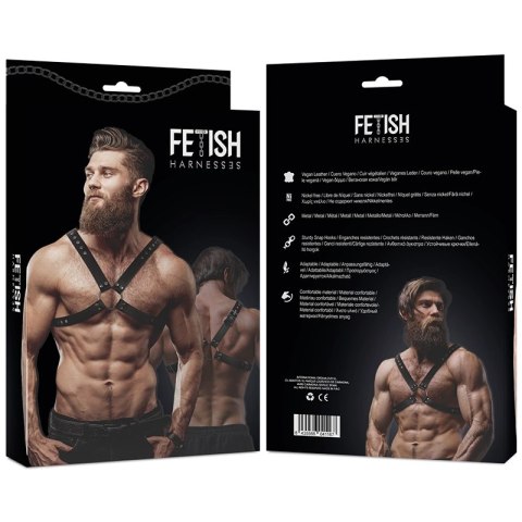 Fetish Submissive Attitude Uprząż męska z eko-skory na klatkę piersiową