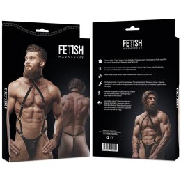 Fetish Submissive Attitude pas biodrowy męski z eko-skory regulowany