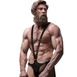 Fetish Submissive Attitude uprząż męska V eko-skora uniwersalna