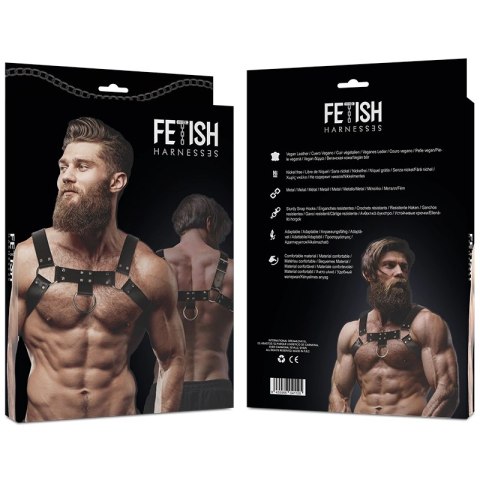 Fetish Submissive Attitude uprząż męska na klatkę piersiową eco-skora uniwersalna