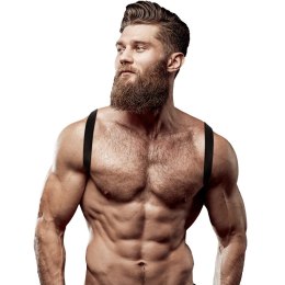 Fetish Submissive Attitude uprząż męska z eko-skory, regulowana, czarna