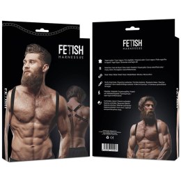 Fetish Submissive Attitude uprząż męska z eko-skory, regulowana, czarna