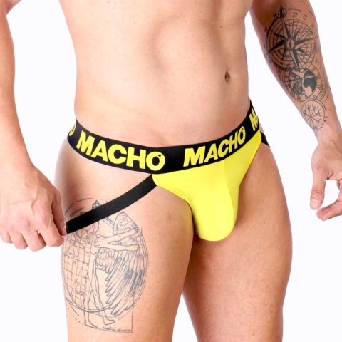 MACHO MX25A Jockstrap Lycra żołty L - sportowa bielizna męska