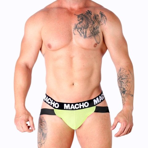 MACHO MX28FA Jockstrap sportowy żołty M - lycra, anatomiczny kroj
