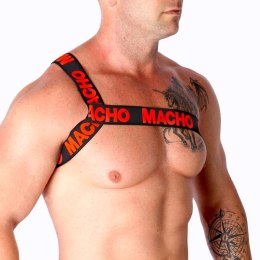 MACHO Szelki Rzymskie Czerwone L/XL - Elastyczna Uprząż Unisex