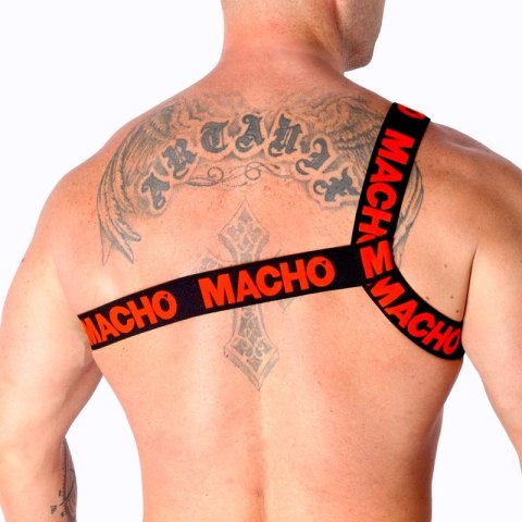MACHO Szelki Rzymskie Czerwone L/XL - Elastyczna Uprząż Unisex