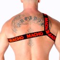 MACHO Szelki Rzymskie Czerwone L/XL - Elastyczna Uprząż Unisex