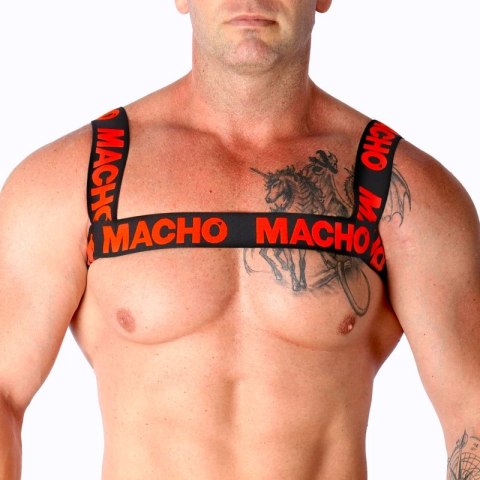 Macho Double Red - Podwojne Elastyczne Szelki Regulowane Unisex
