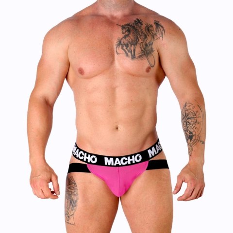 Macho MX28FR Jockstrap rożowy neonowy S - elastyczny anatomiczny