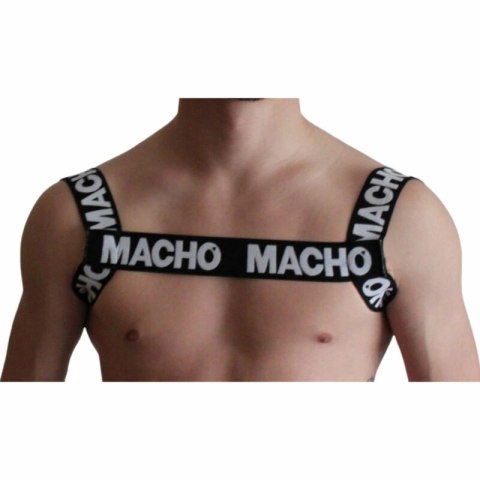 Macho Podwojna Szela Czarna - Elastyczna, Regulowana, Uniwersalna