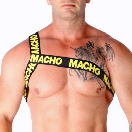 Macho Szelki rzymskie elastyczne żołte S/M - stylowa uprząż unisex