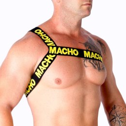 Macho Szelki rzymskie elastyczne żołte S/M - stylowa uprząż unisex
