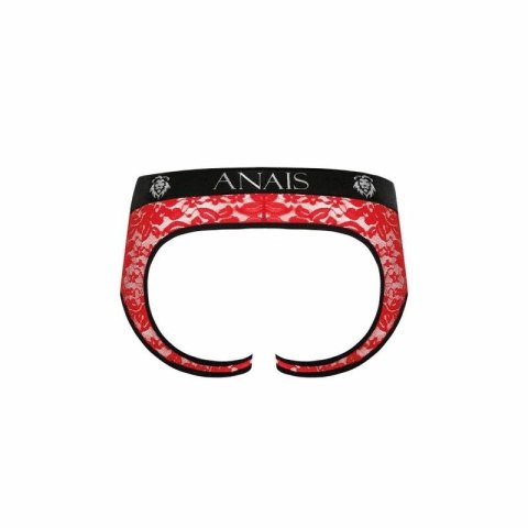 Anais Men Jock Bikini M Czerwona koronka z kwiatowym wzorem